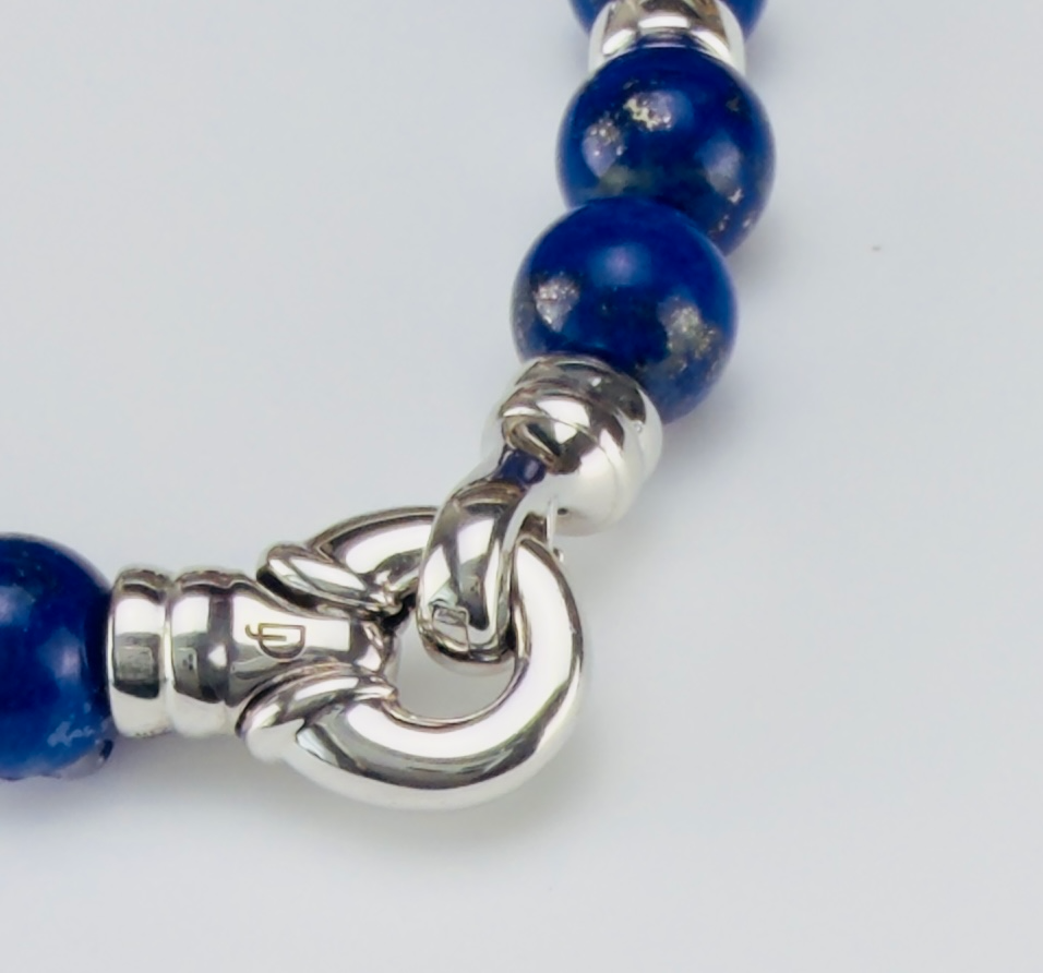 Lapis Lazuli and Sterling Silver Bracelet