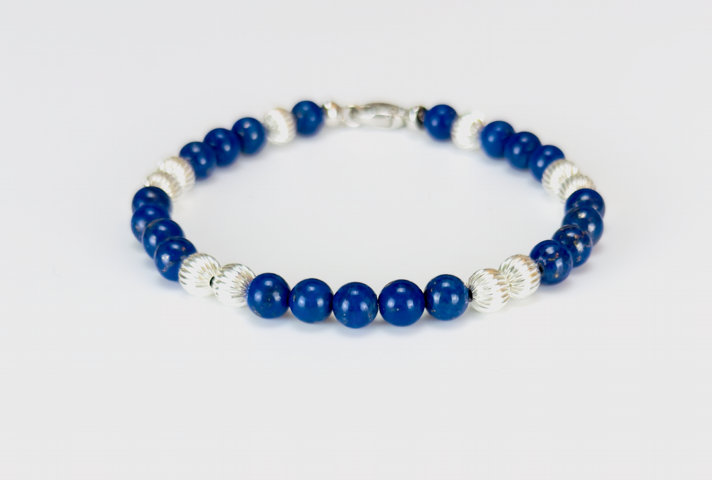 Lapis Lazuli and Sterling Silver Bracelet