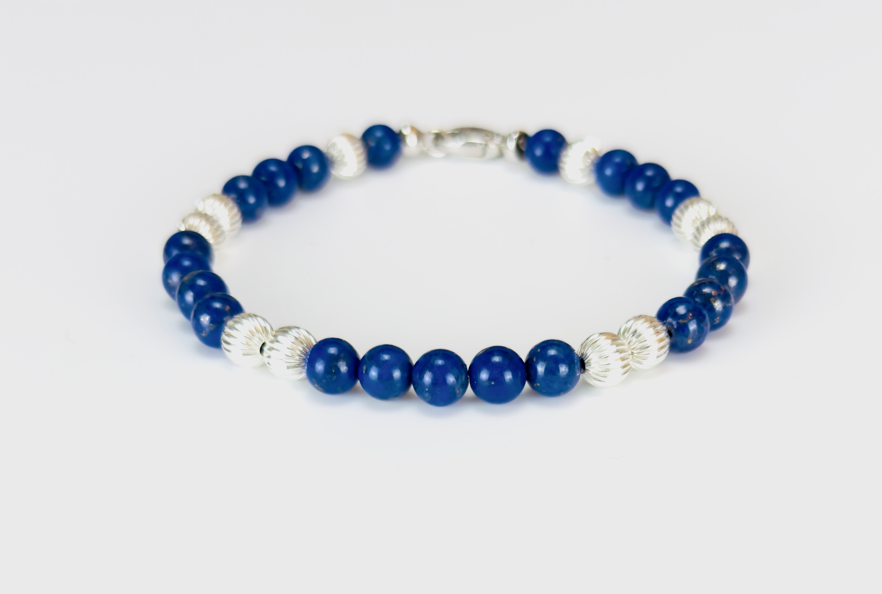Lapis Lazuli and Sterling Silver Bracelet