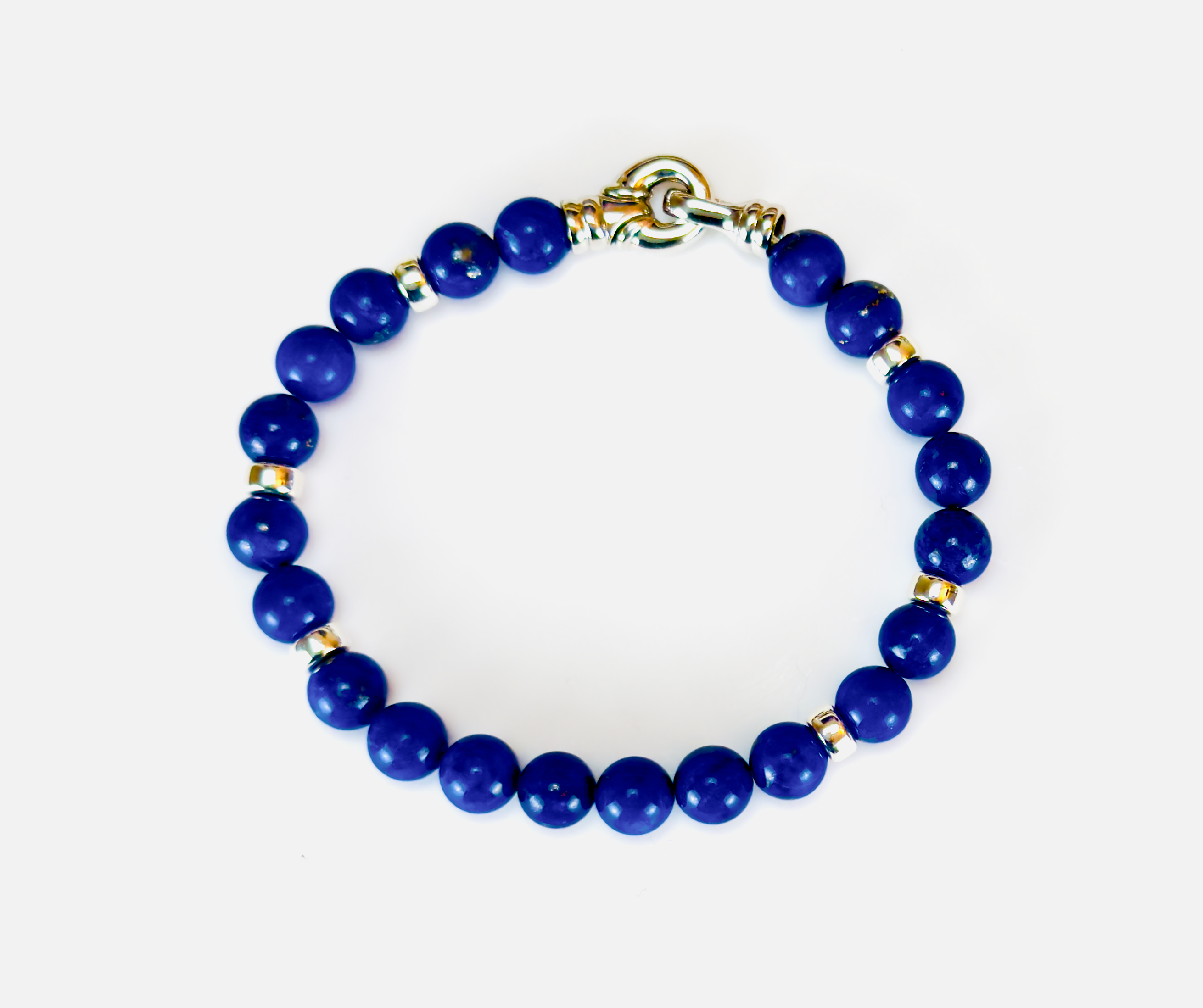 Lapis Lazuli and Sterling Silver Bracelet