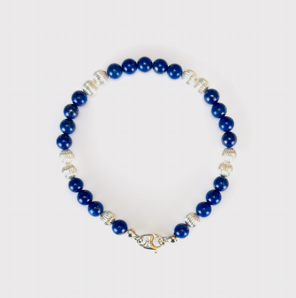 Lapis Lazuli and Sterling Silver Bracelet