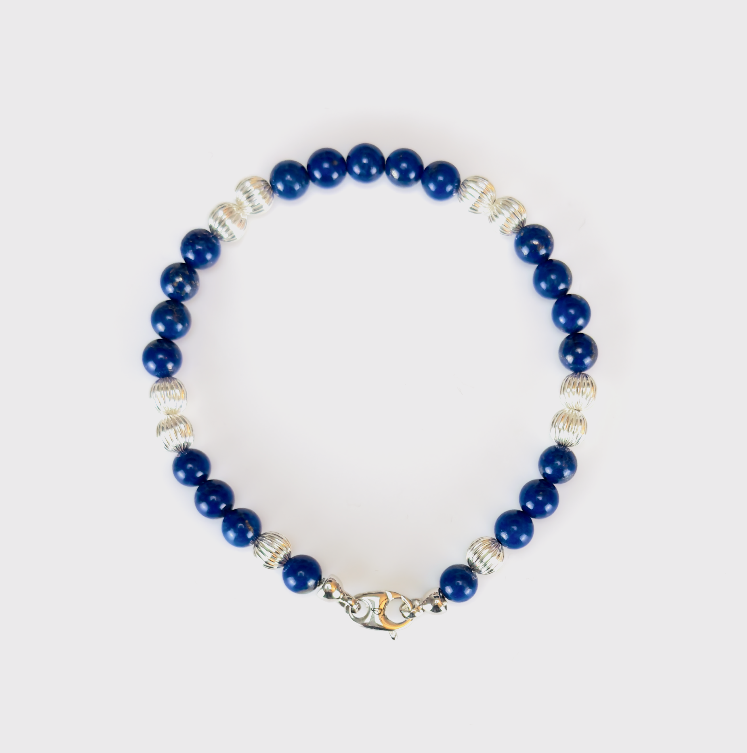 Lapis Lazuli and Sterling Silver Bracelet