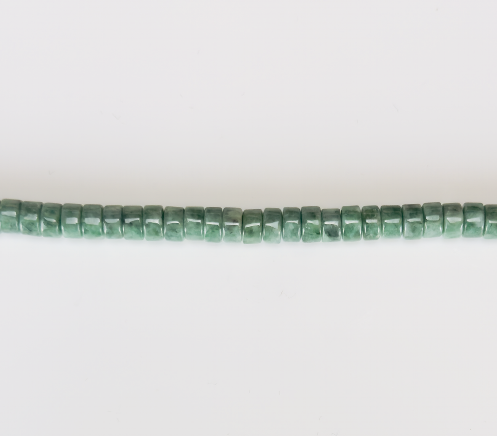 Burmese Jade and Sterling Silver Bracelet