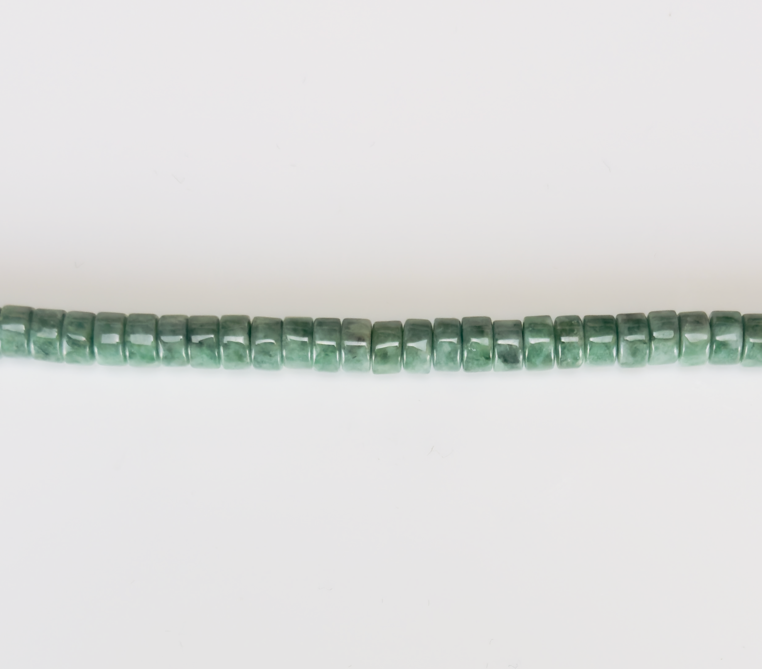 Burmese Jade and Sterling Silver Bracelet