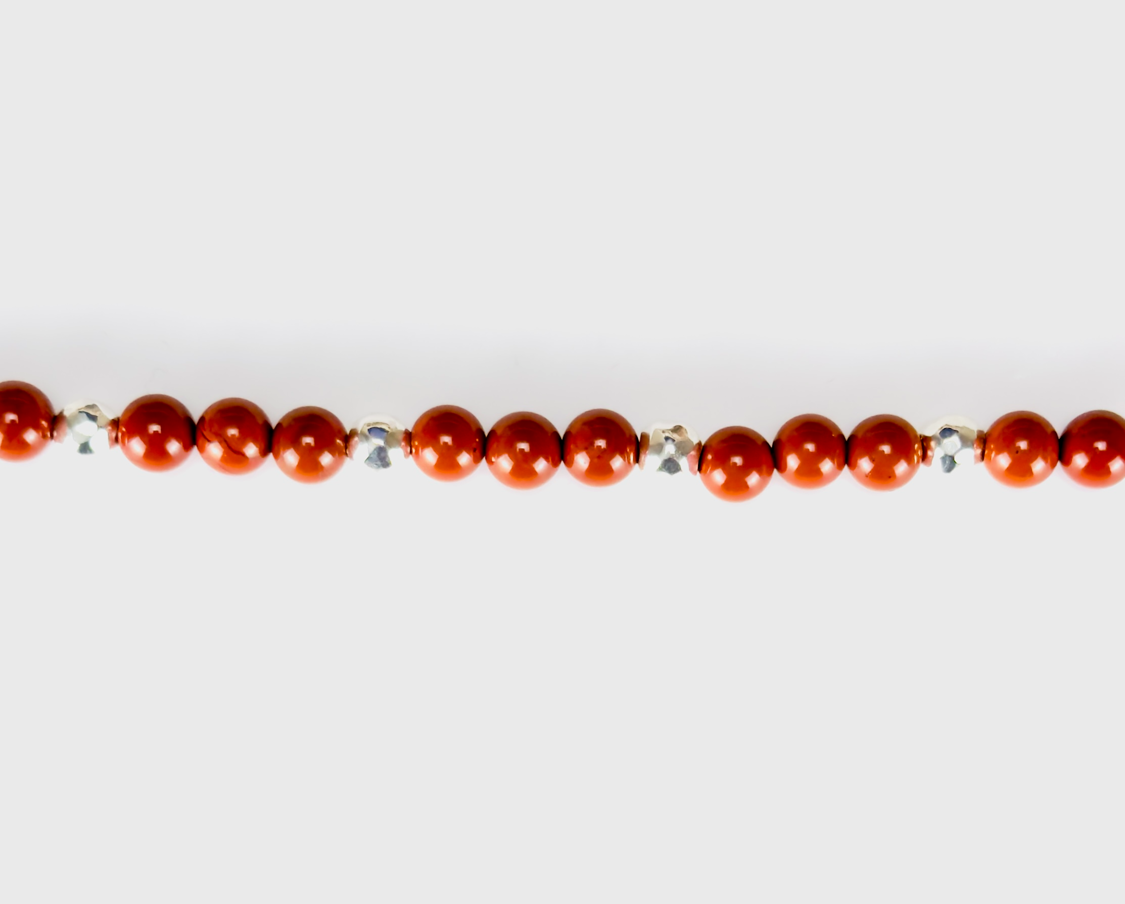 Red Jasper and Sterling Silver Bracelet