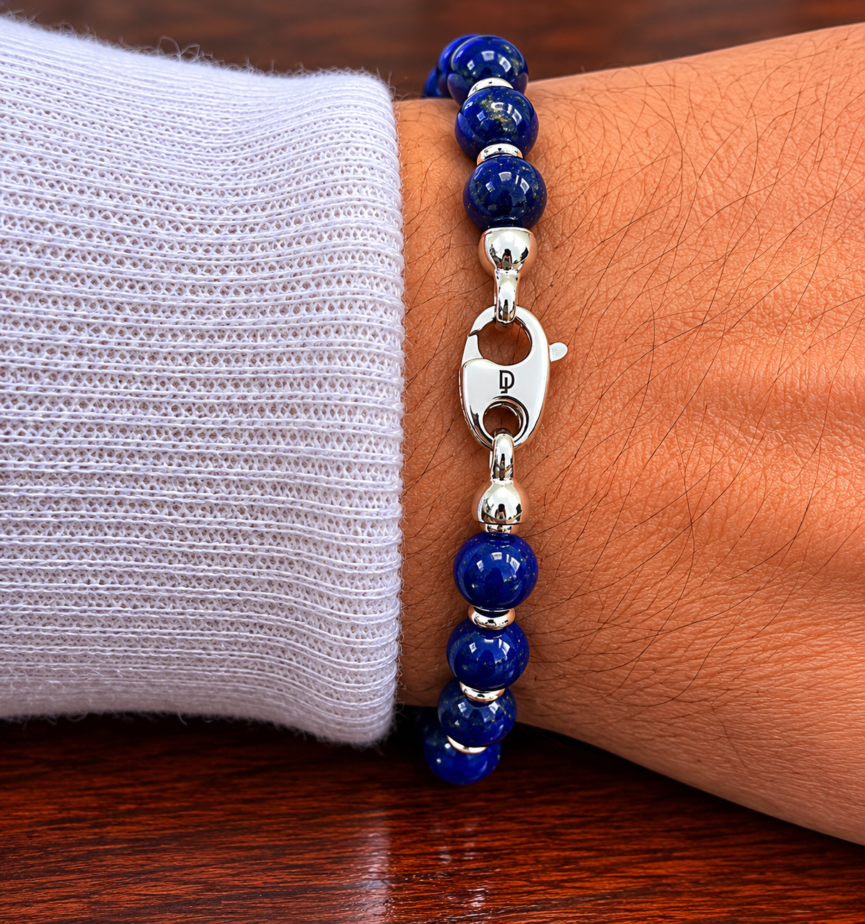 Lapis Lazuli and Sterling Silver Bracelet
