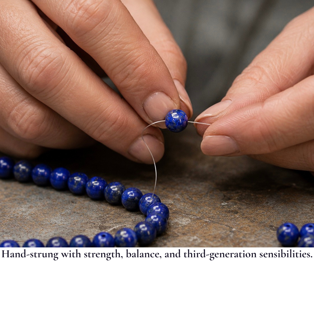 Men's Lapis Lazuli Sterling Silver Bracelet – 8mm – SOLD OUT