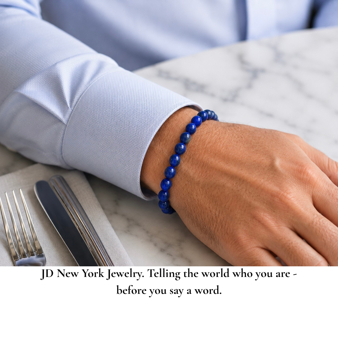 Men's Lapis Lazuli Sterling Silver Bracelet – 8mm – SOLD OUT