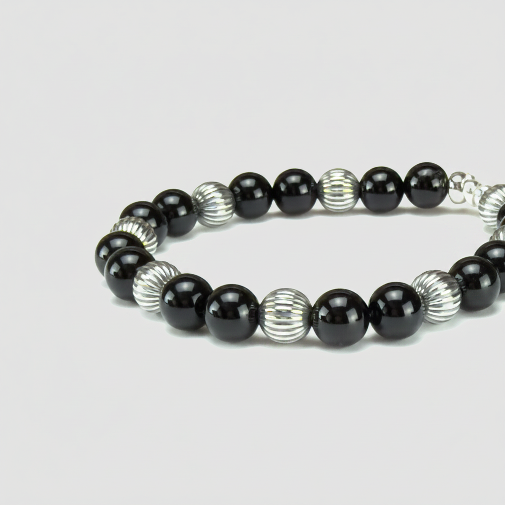 Onyx and 925 Sterling Silver
