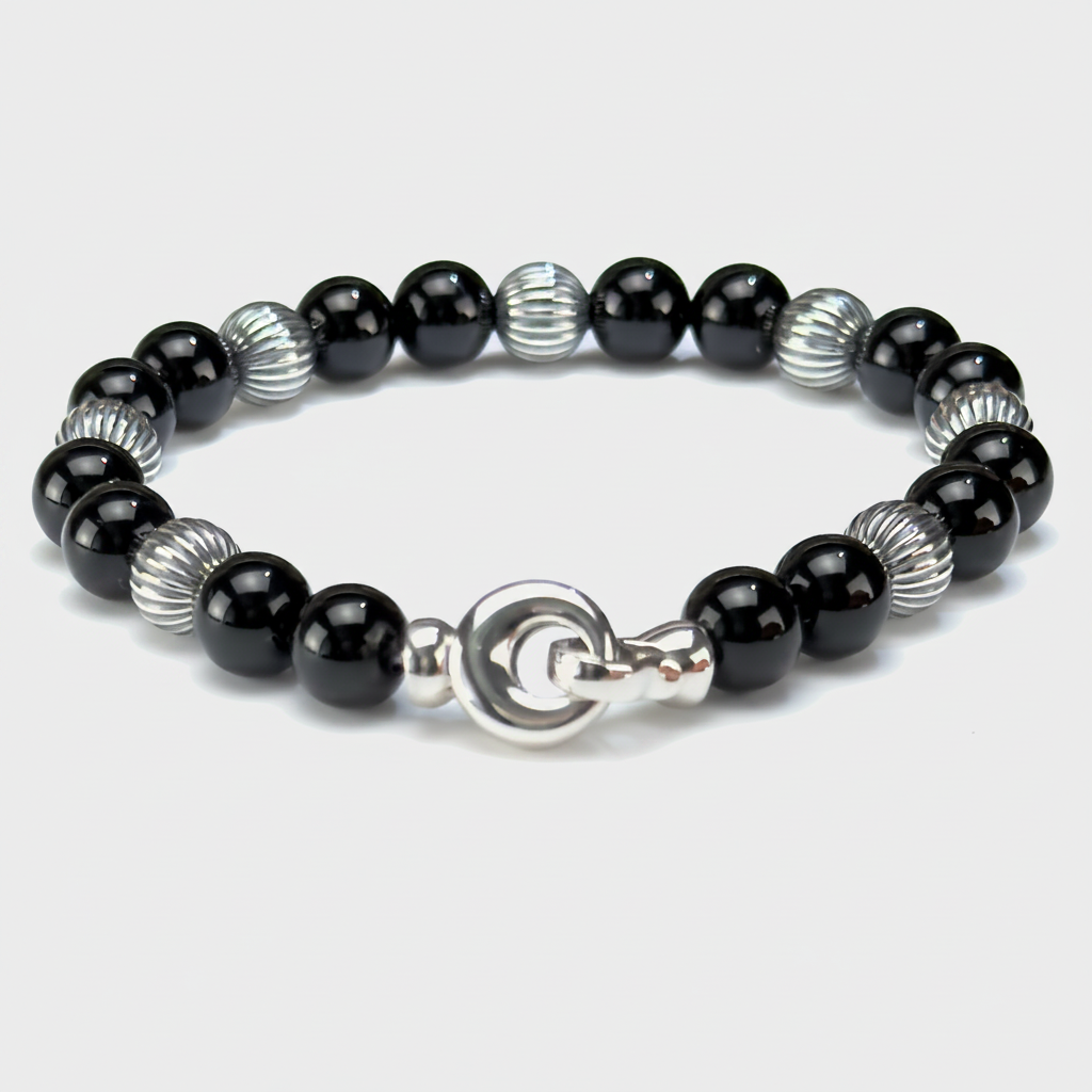 Onyx and 925 Sterling Silver