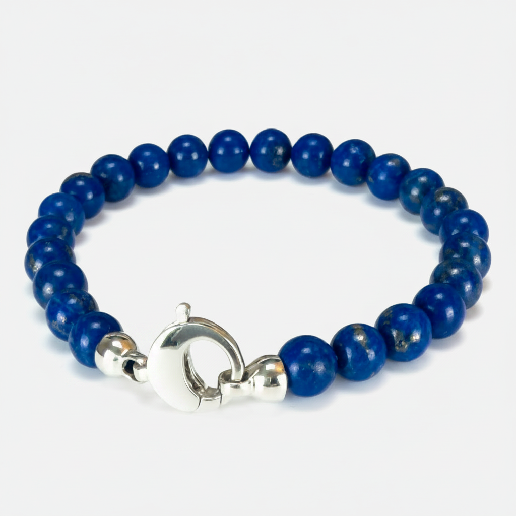 Lapis Lazuli and Sterling Silver Bracelet