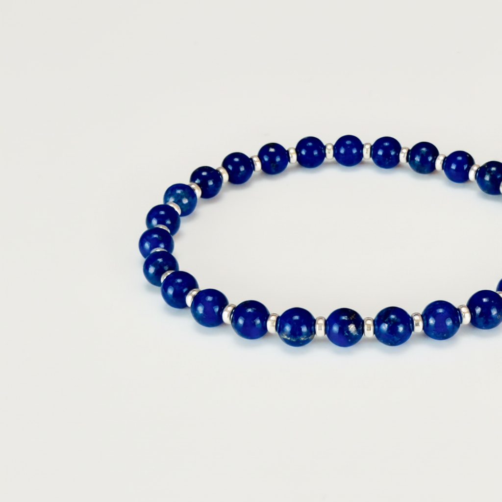 Lapis Lazuli and Sterling Silver Bracelet