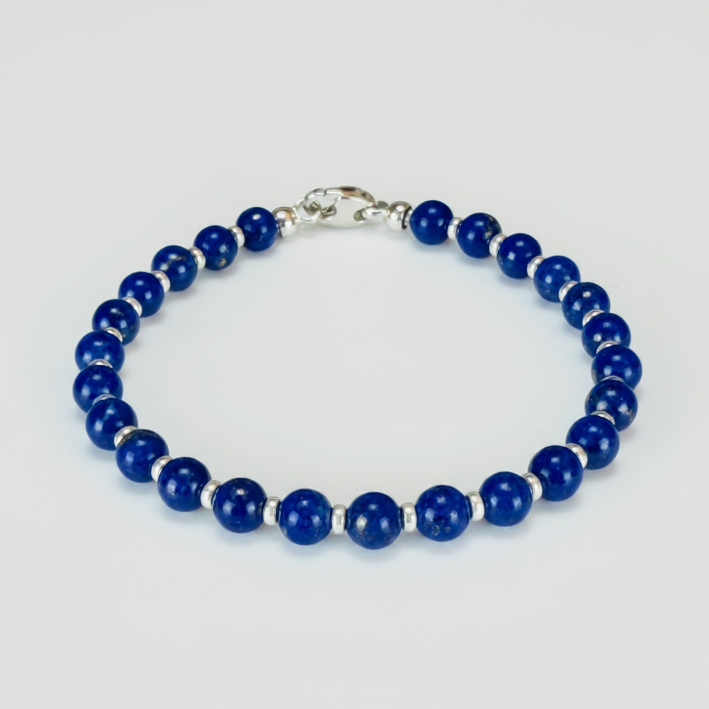 Lapis Lazuli and Sterling Silver Bracelet